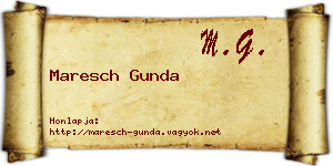 Maresch Gunda névjegykártya